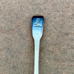 Antique English Georgian 1810 Thomas Barker Sterling Silver Master Salt Spoon