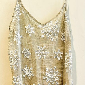 Vintage 1920s Beaded Lame Silk Gauze Tunic Top Mini Dress Sz sm
