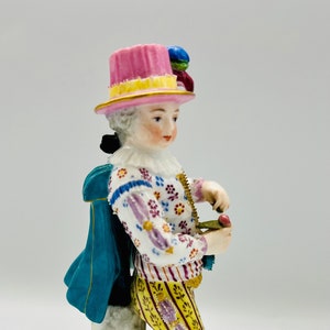 Charming Antique Royal Vienna Porcelain Boy Dandy 6” Figurine