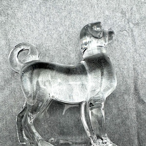 Baccarat Crystal Glass Zodiac Akita Dog Figurine /Paperweight