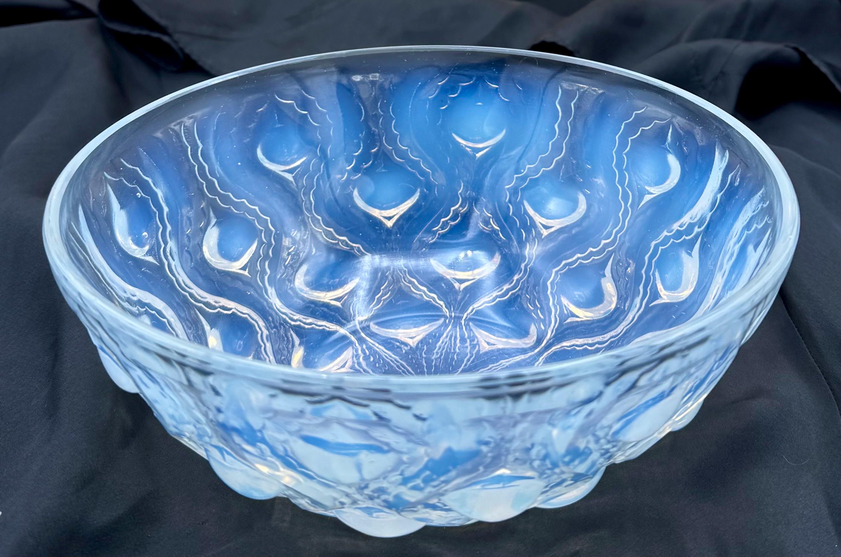 Antique R Lalique Bubles Opalescent Glass Bowl Gorgeous! - Etsy