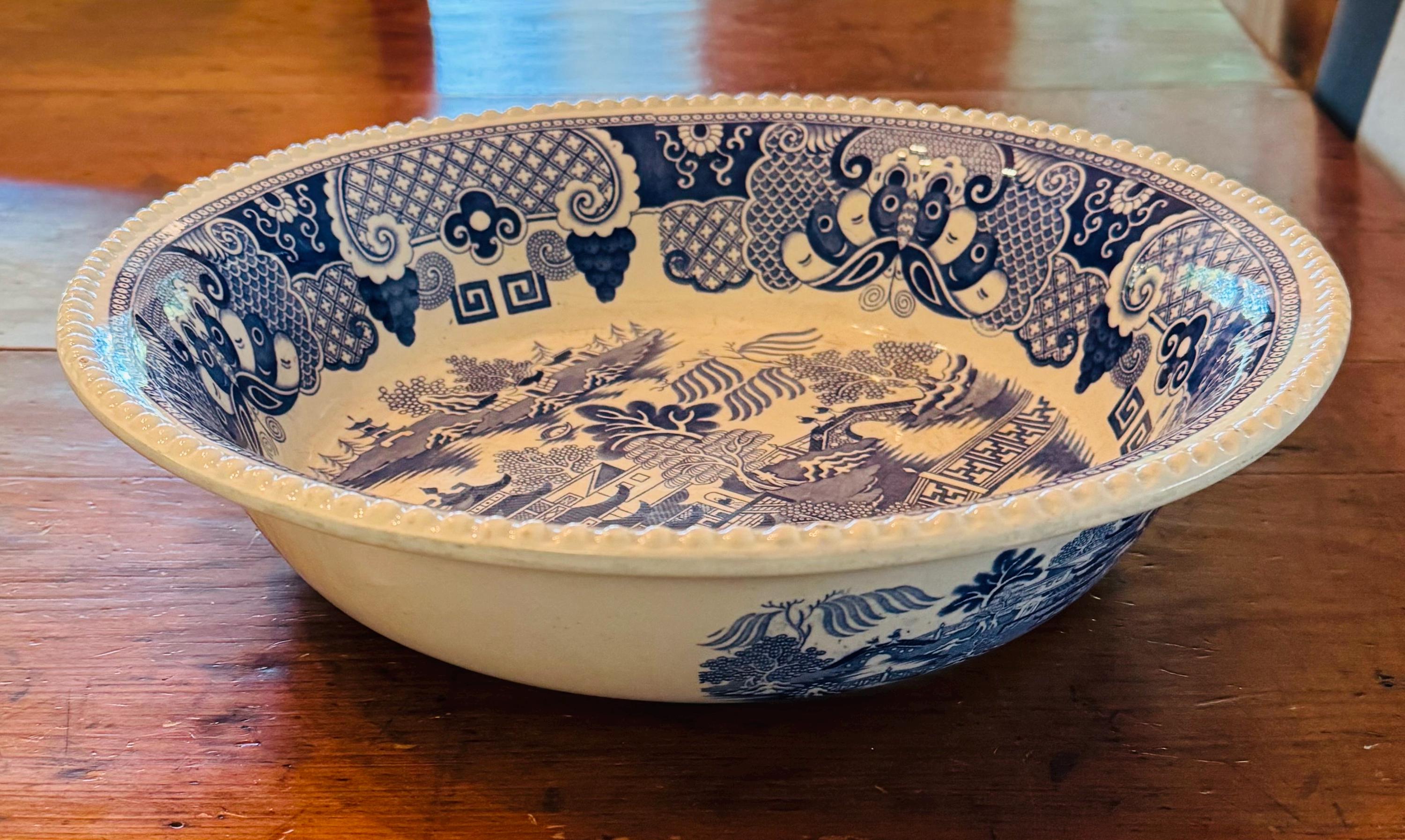 アンティーク イングリッシュ パールウェア ブルー & ホワイト 13