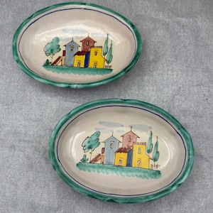 Ceramica Vietri イタリア陶器 プレート 2枚 Vietri Pottery Village - Etsy