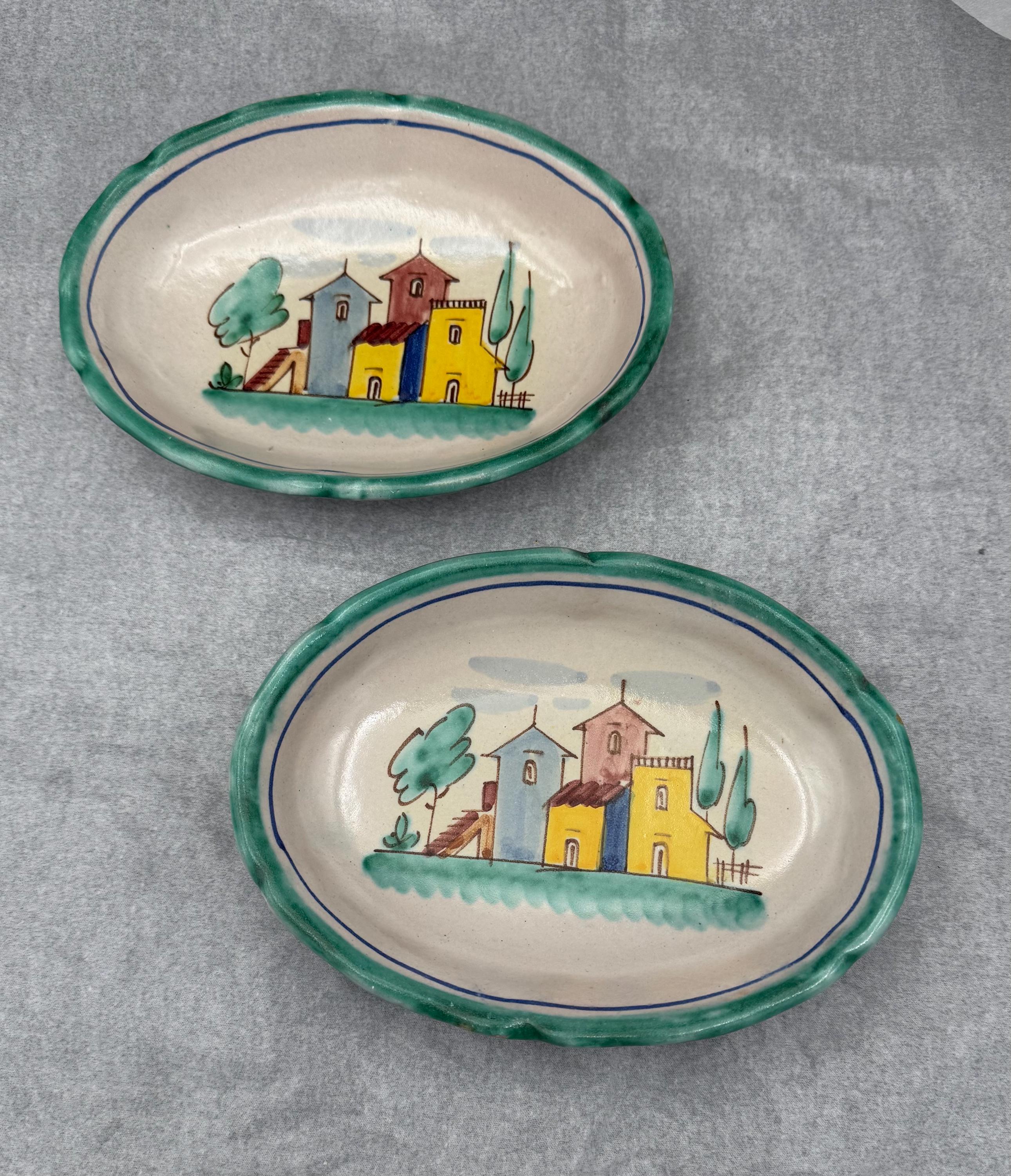 Ceramica Vietri イタリア陶器 プレート 2枚 Vietri C.a.s Pottery - Etsy