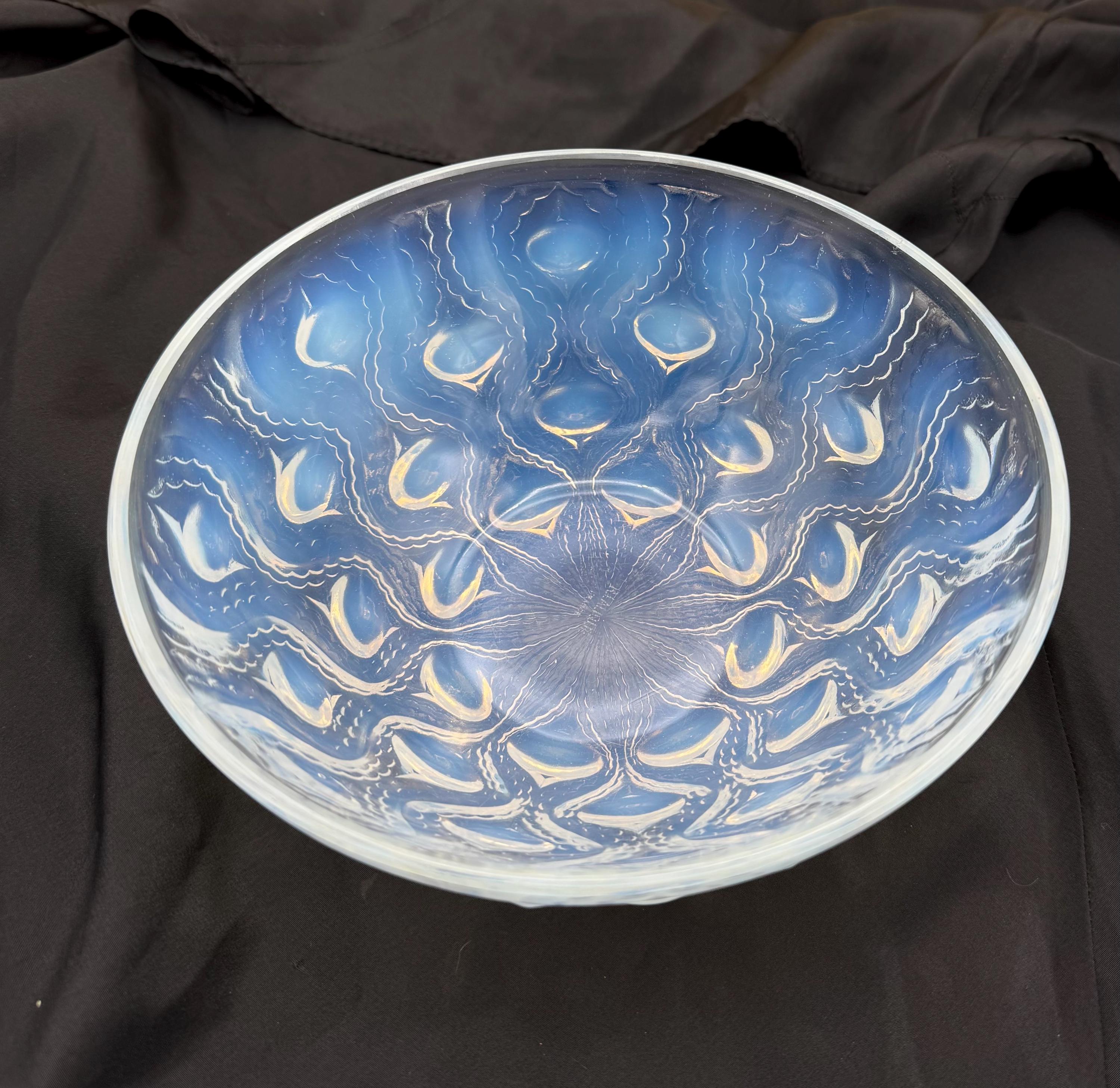 Antique R Lalique Bubles Opalescent Glass Bowl Gorgeous! - Etsy