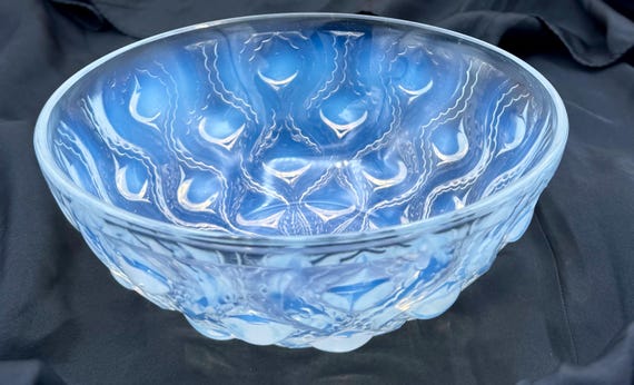 Antique R Lalique Bubles Opalescent Glass Bowl Gorgeous! - Etsy