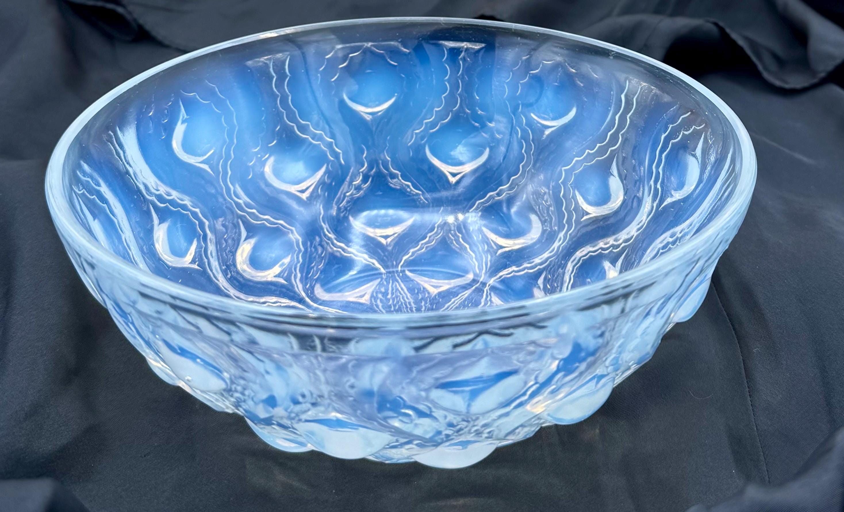 Antique R Lalique Bubles Opalescent Glass Bowl Gorgeous! - Etsy