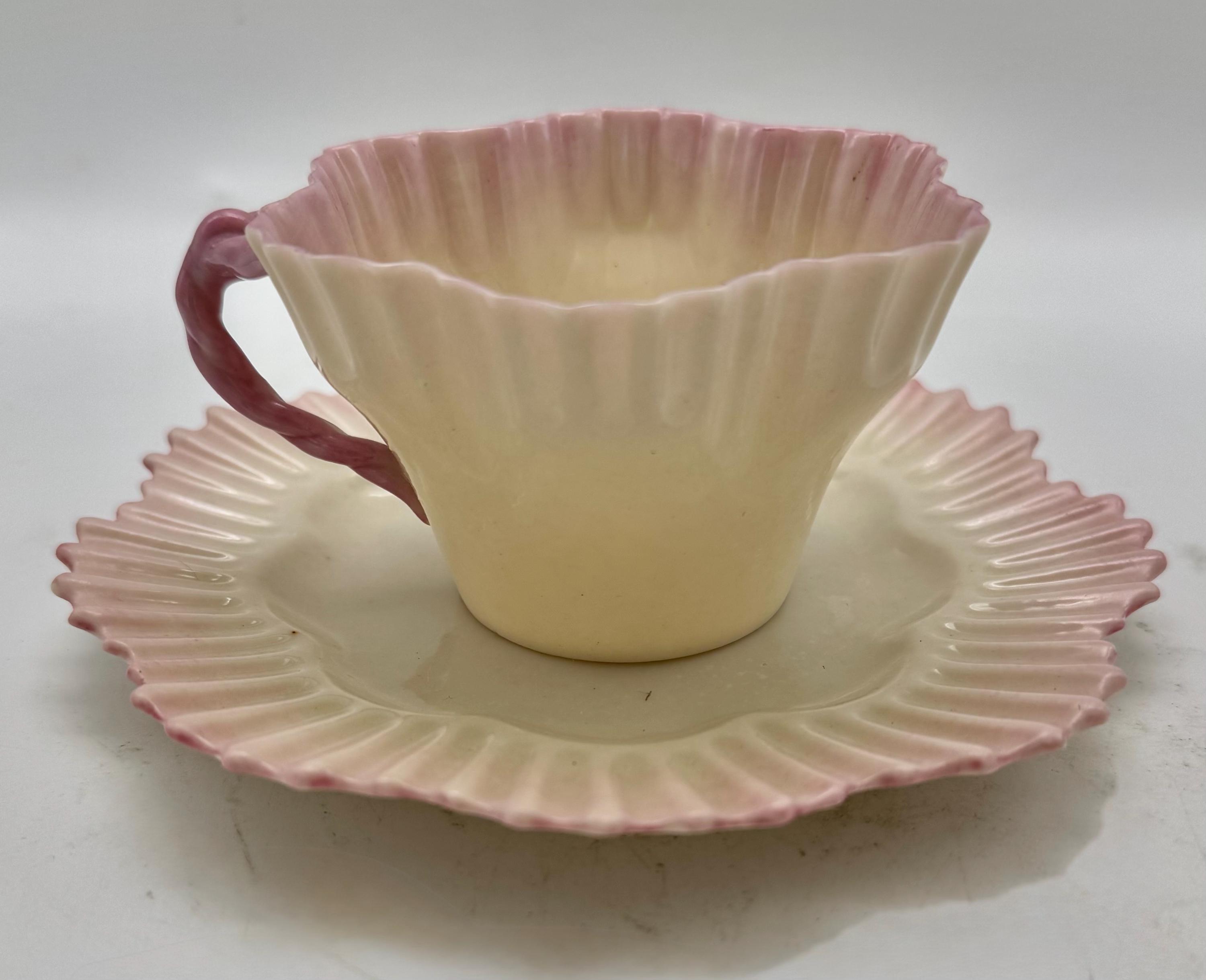 Belleek Pink Plate - Etsy