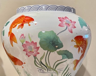 Large Golden Carp Franklin Mint Zhe Zhou Jiang Porcelain