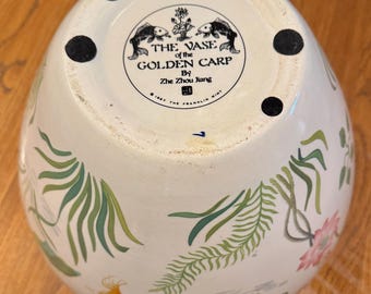Large Golden Carp Franklin Mint Zhe Zhou Jiang Porcelain