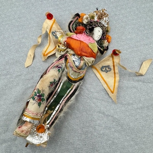 Antique Elaborate Chinese Handmade Theatrical Doll Puppet