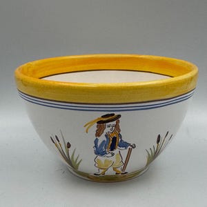 Vintage Pierre Deux Quimper Peasant Ceramic Bowl