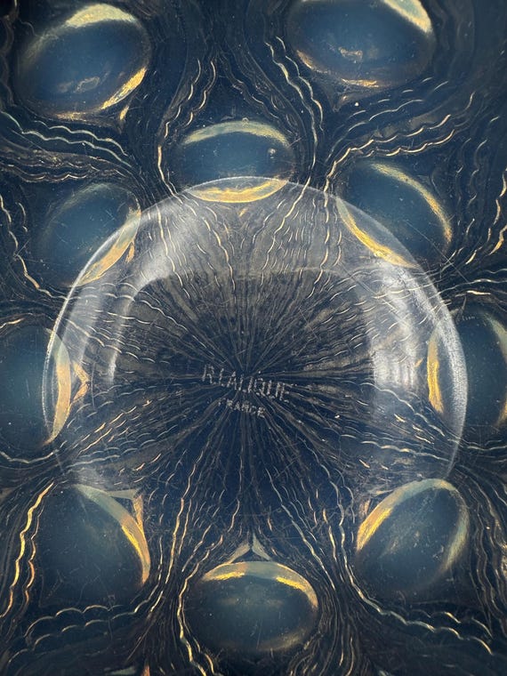 Antique R Lalique Bubles Opalescent Glass Bowl Gorgeous! - Etsy