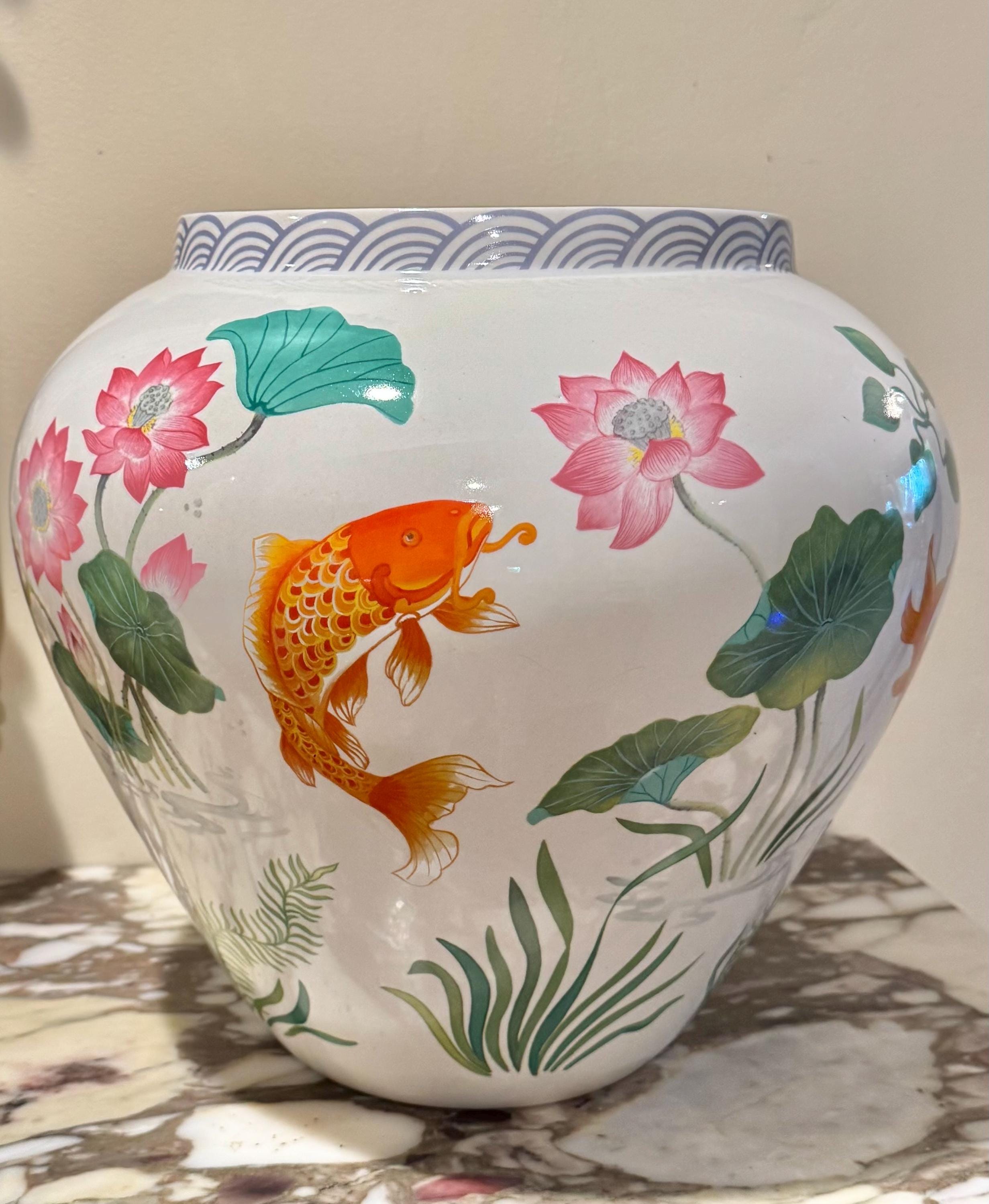 Large Golden Carp Franklin Mint Zhe Zhou Jiang Porcelain