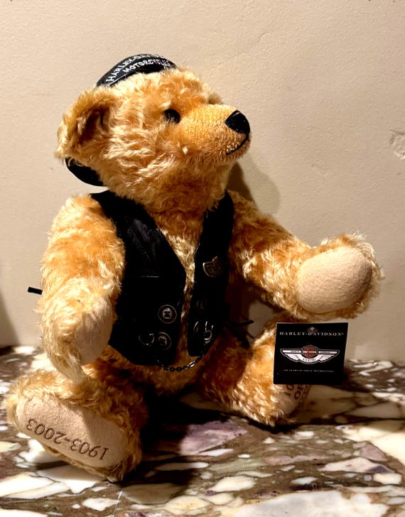 ぬいぐるみ Harley-Davidson Steiff Teddy Bear 2003 Osito de peluche Stieff Harley Davidson Ltd Ed 2003 con caja y