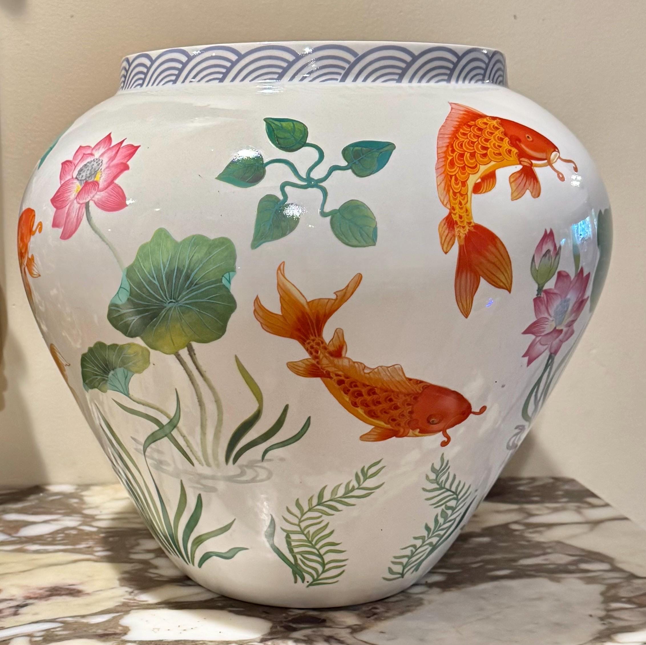 Large Golden Carp Franklin Mint Zhe Zhou Jiang Porcelain