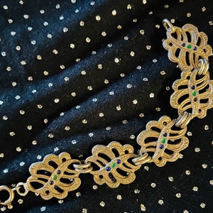 Fine Vintage Italian 800 Silver Enamel Vintage Link Bracelet