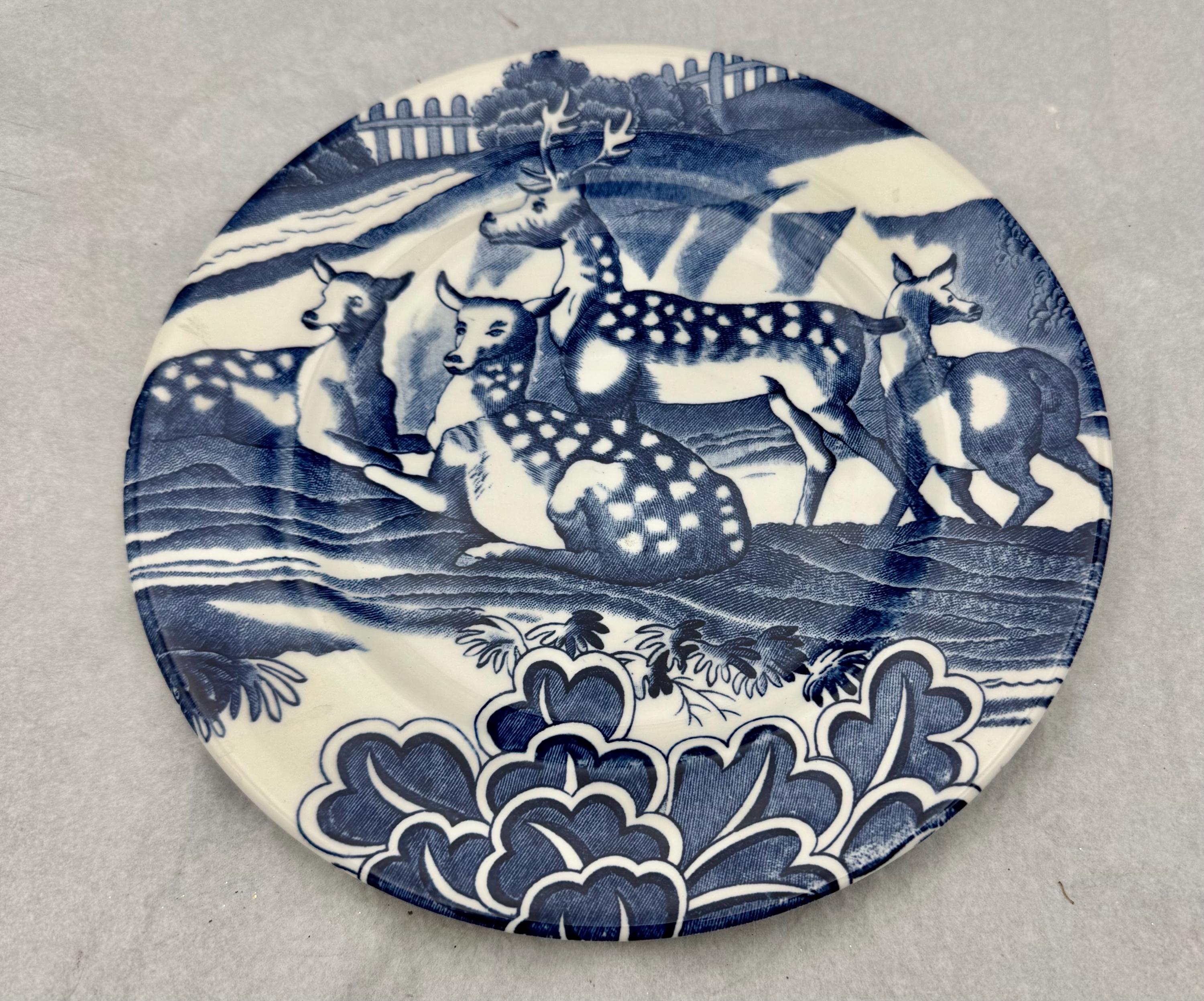 Vintage Johnson Brothers Tiffany Menagerie Deer Ironstone 8” Plate