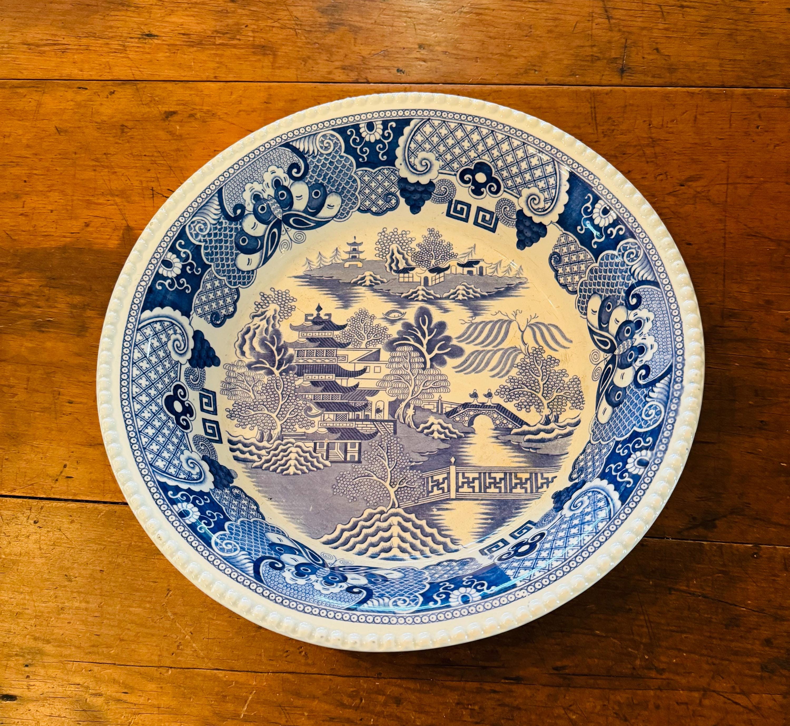 アンティーク イングリッシュ パールウェア ブルー & ホワイト 13