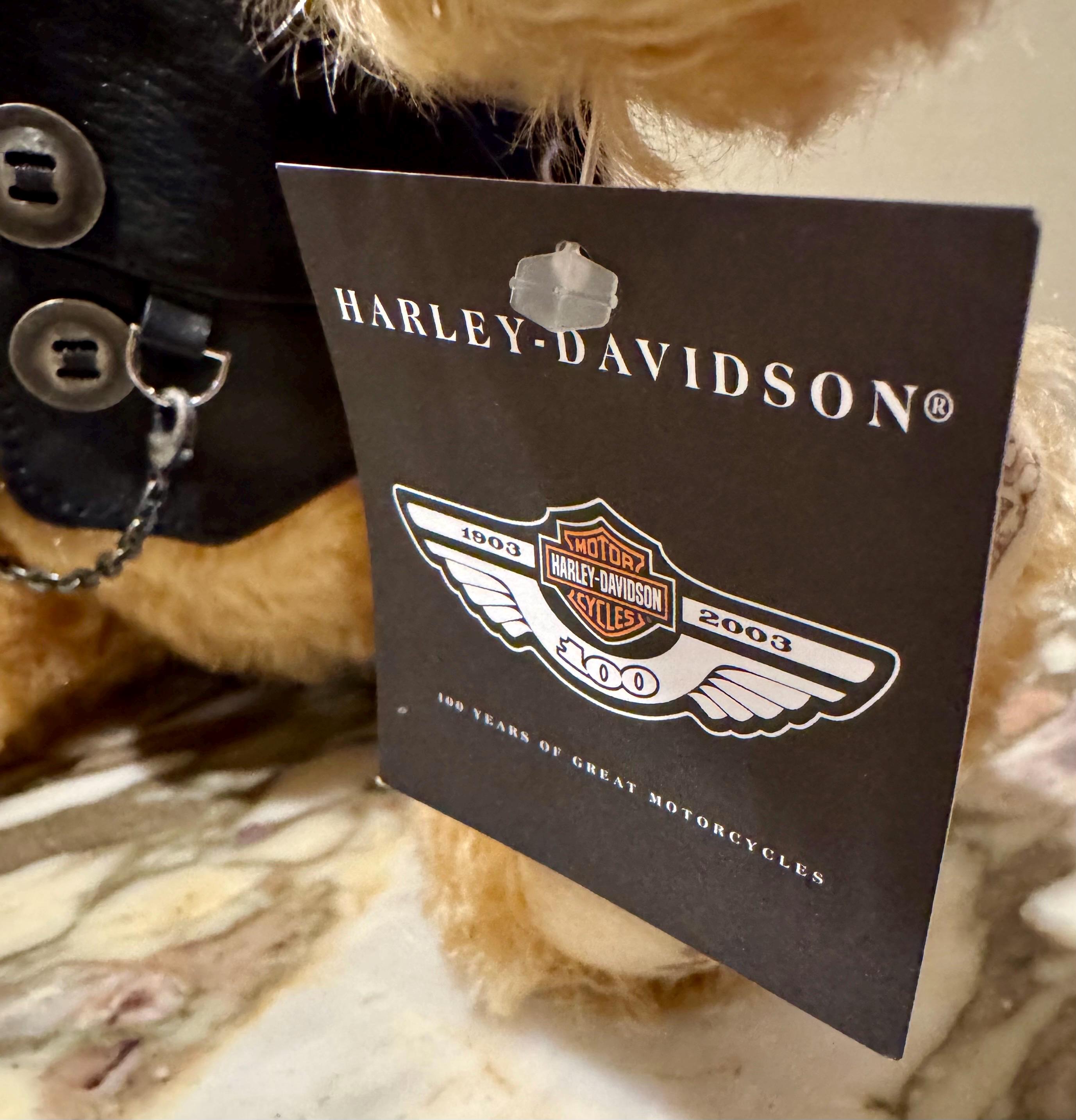 Stieff Harley Davidson Ltd Ed 2003 Teddy Bear W/box & Papers Ex