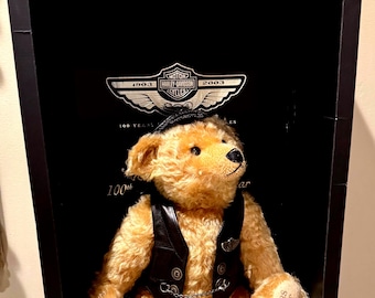 ぬいぐるみ Harley-Davidson Steiff Teddy Bear 2003 Stieff Harley Davidson Ltd Ed 2003 Teddy Bear W/box & Papers Ex