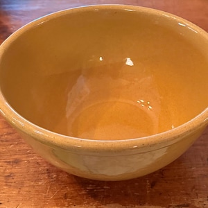 Antique Yellowware Pottery Mixing Bowl - 12&quot; American