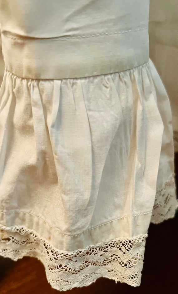 Vintage Edwardian White Cotton Slip Dress Embroid… - image 7