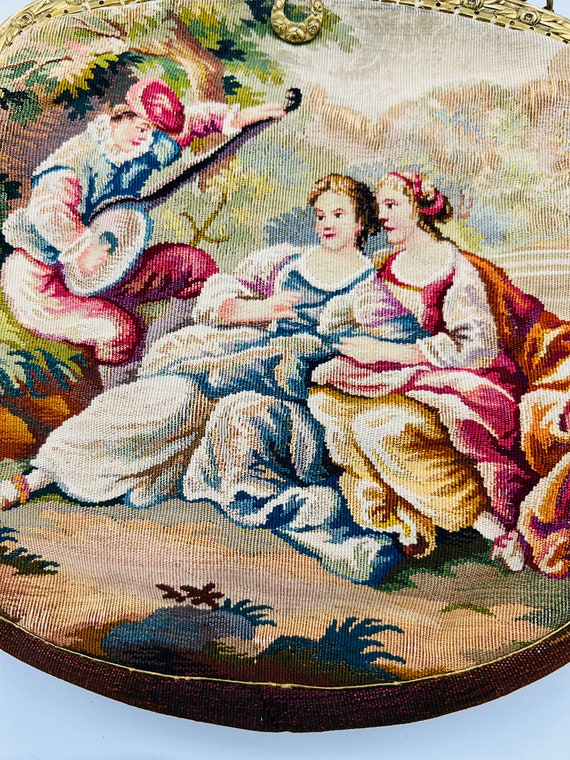 Gorgeous Antique French 2 Scenes Tapestry Petitpo… - image 5