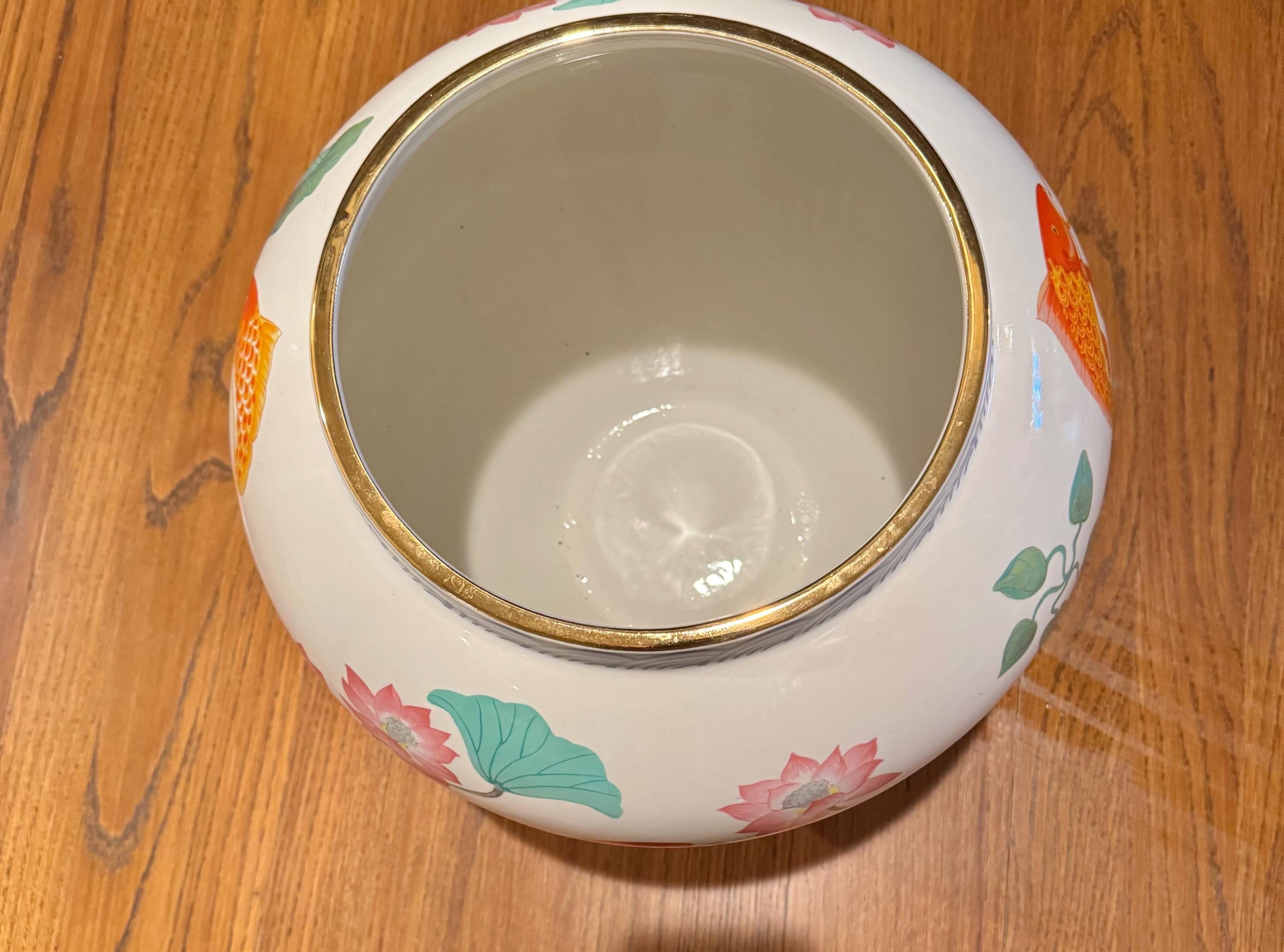 Large Golden Carp Franklin Mint Zhe Zhou Jiang Porcelain