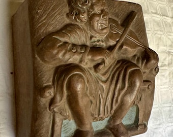 希少なアンティーク バッチェルダー ロサンゼルス アート陶器 レリーフタイル ミュージシャン