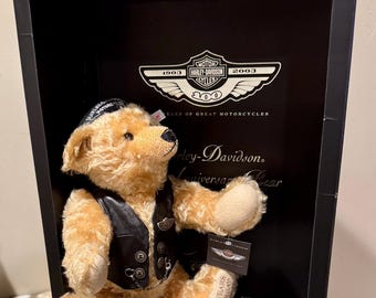 Stieff Harley Davidson Ltd Ed 2003 Teddy Bear W/box & Papers Ex