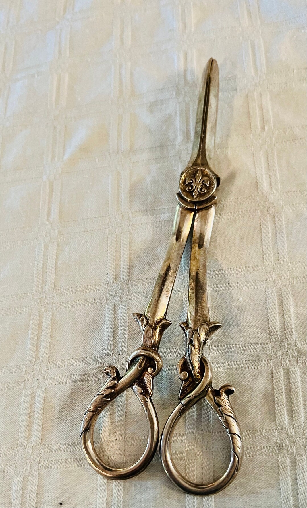Unusual Antique French Sterling Silver Grape Shears Utensil Etsy