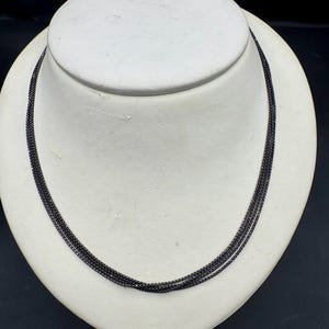 Vintage David Yurman 16&quot; gezwarte sterlingzilveren ketting met 4 strengen