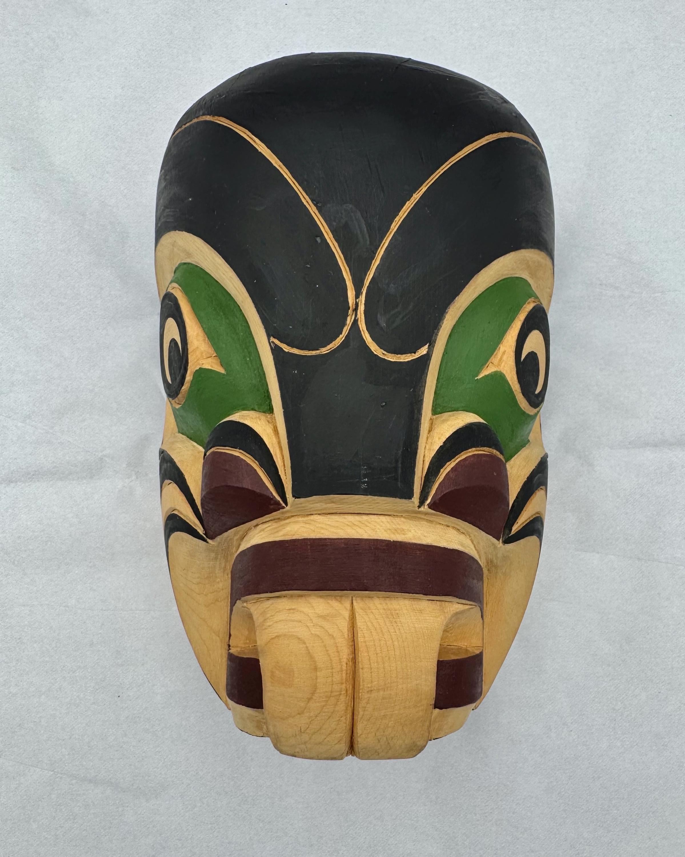 Rare 1970s Kwakiutl NW Coast Native American Mask Ozzie Matilpi