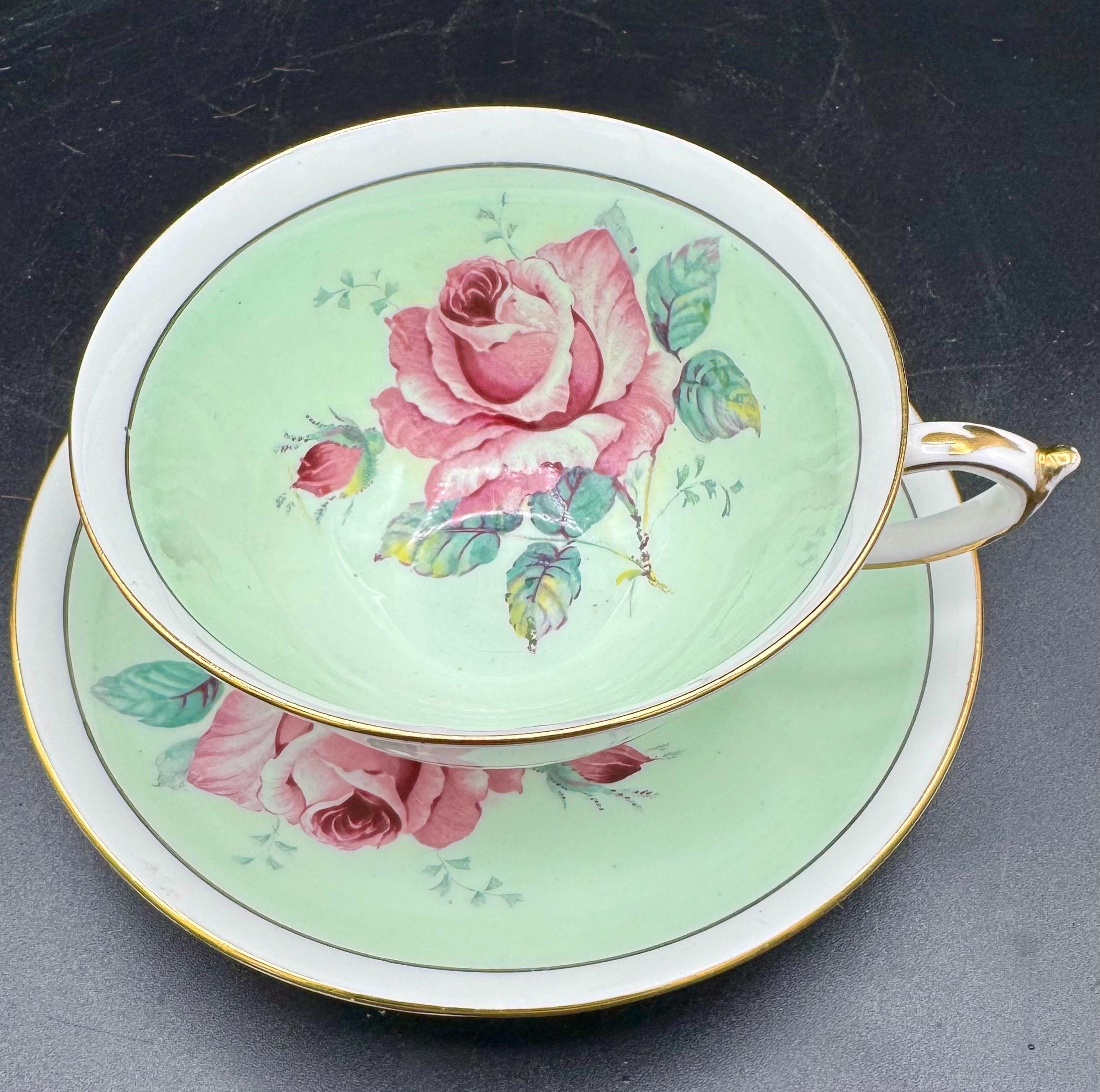 ヴィンテージ パラゴン 英国製 ピンクフローティングローズ カップ 