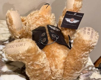 Stieff Harley Davidson Ltd Ed 2003 Teddy Bear W/box & Papers Ex