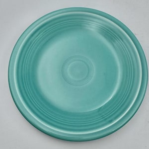 Set 6 Vintage Fiesta 1980s Turquoise 7” Salad/Dessert Plates Lead Free Fiestaware EX COND