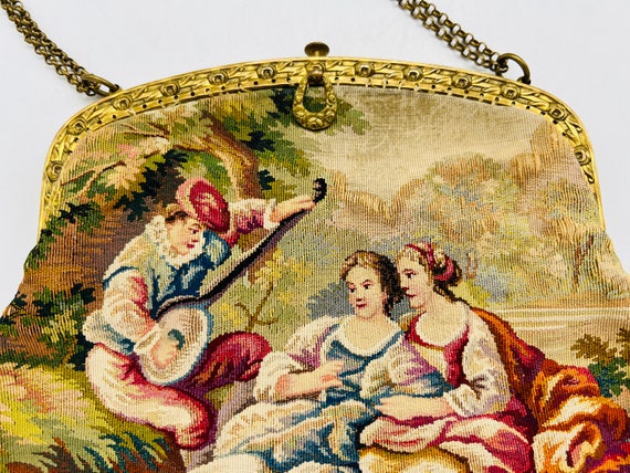 Gorgeous Antique French 2 Scenes Tapestry Petitpo… - image 6