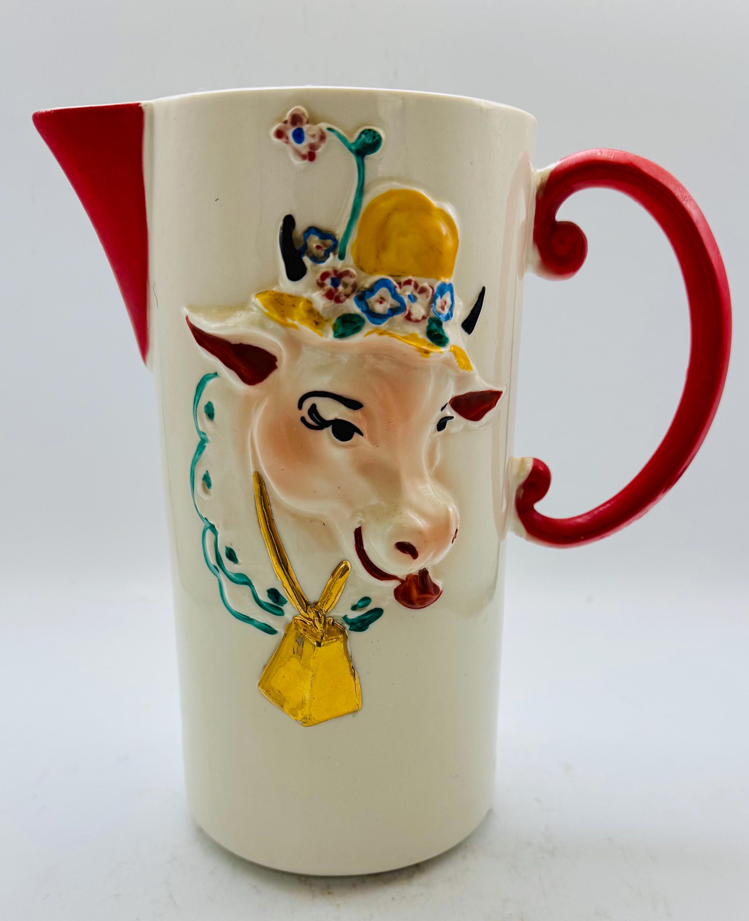 Vintage Regal China Old Macdonalds Farm Cow Ceramic Milk Pitcher