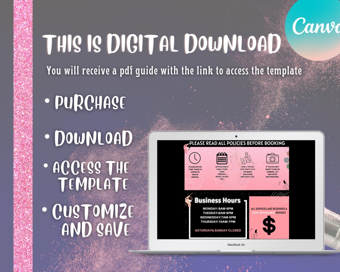 Acuity Scheduling Template Hair Stylist Booking Site Etsy