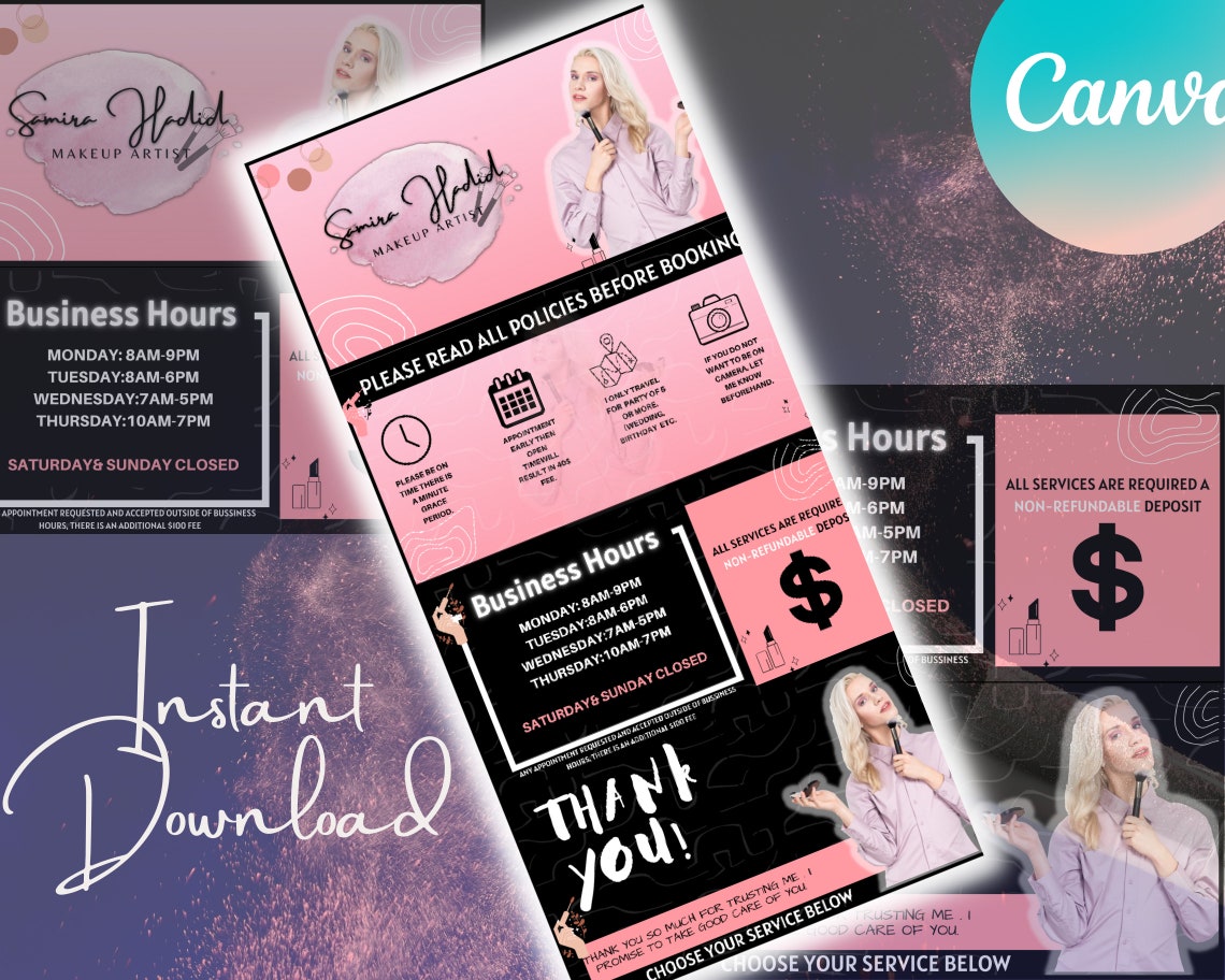 Acuity Scheduling Template Hair Stylist Booking Site Etsy