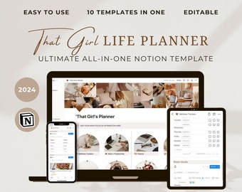Notion Life Planner: All-in-One Ultimate Template (Digital Download)