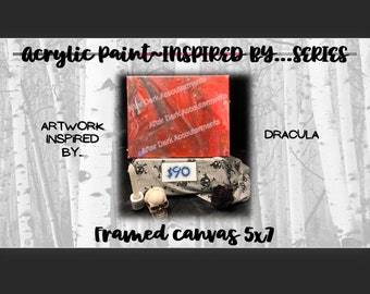 Acrylic Pouring - Original Canvas Art - "DRACULA" - Inspired By Series