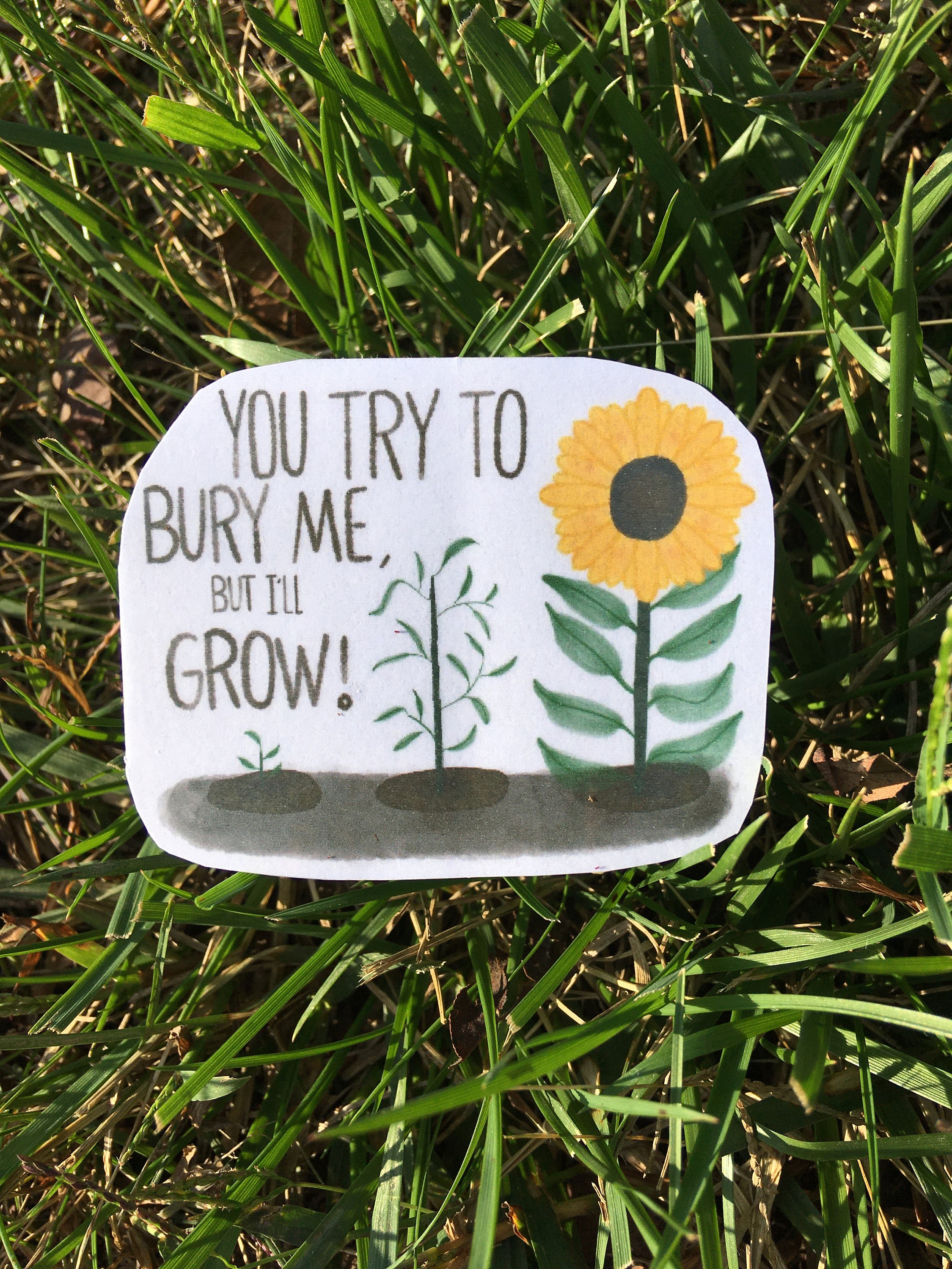 2.75 Sunflower Glossy Paper Sticker