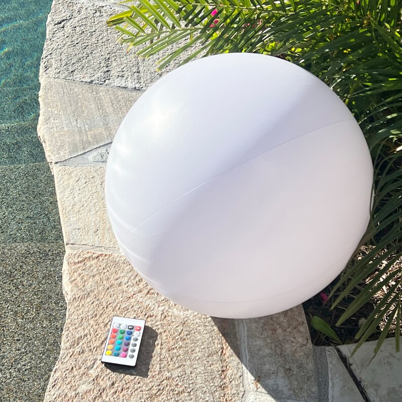 LED Beach Ball, Remote Control Ball, Light up Ball, Large LED Ball Etsy
