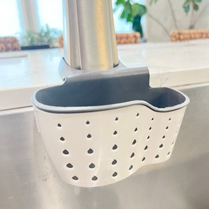 Unique Bargains Instant Dry Sink Organizer, 11.8 inch Kitchen Sink Caddy Sponge Holder Dark Grey