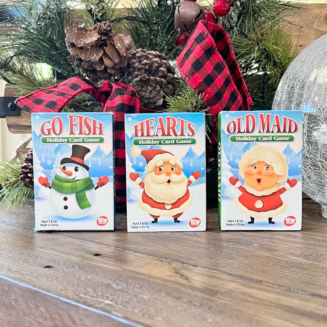 Holiday Card Games, Set of 3 Games, Classic Card Games, Kid's Card