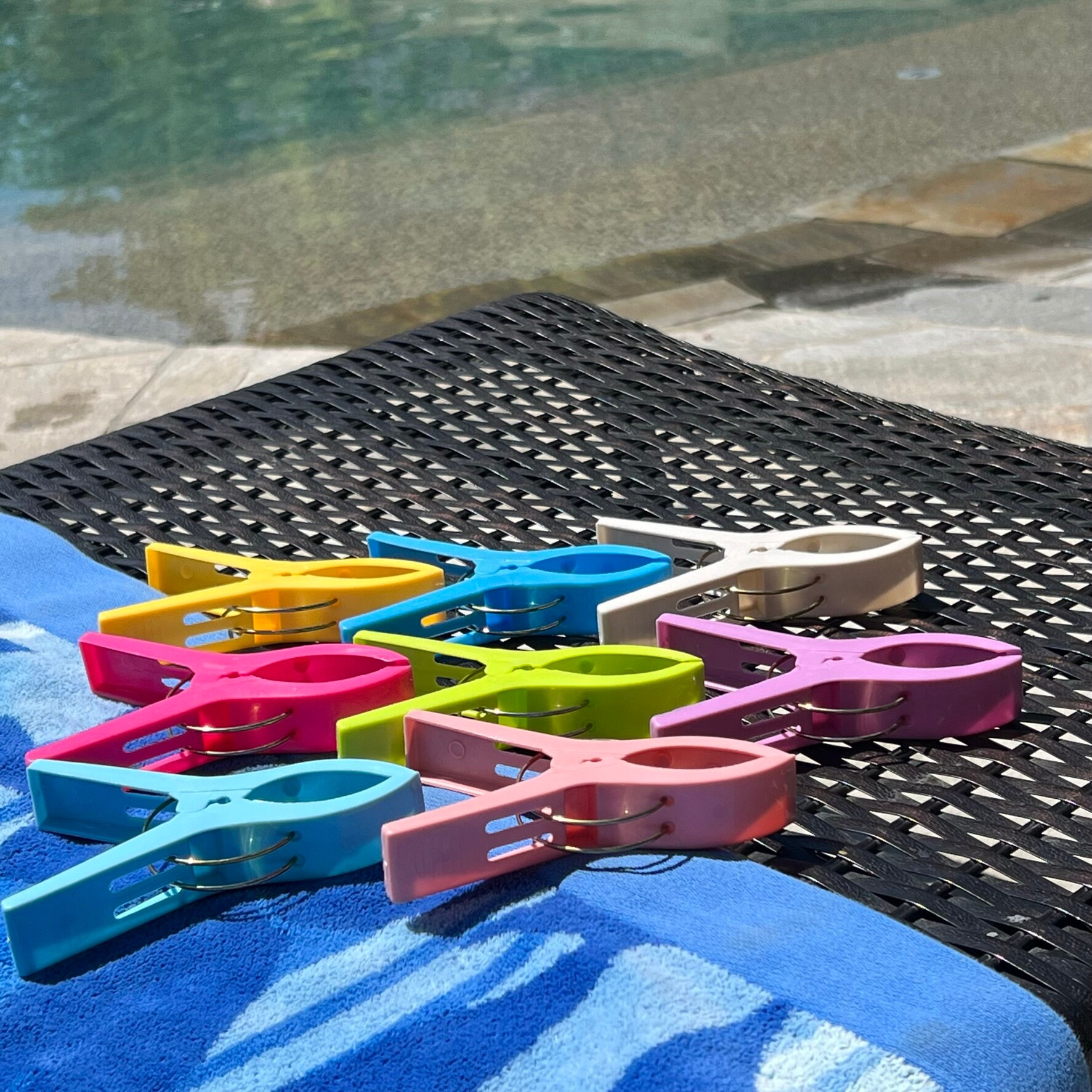 Towel Clips, Beach Towel Clips, Towel Hangers, Drying Clips, Clothesline Clips, Heavy Duty Clips