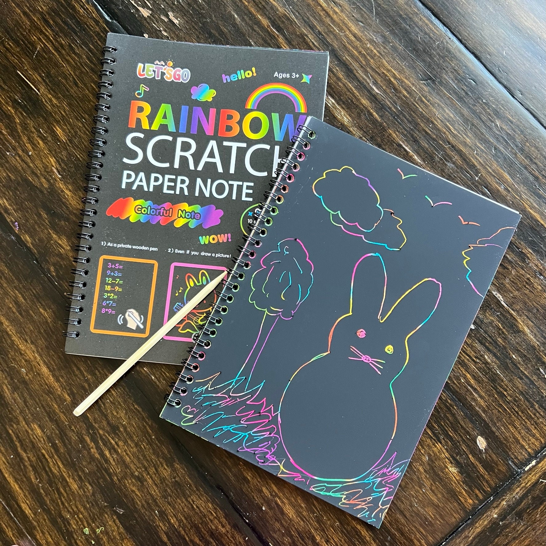 ZMLM Scratch Art Party Favors: 16 Pack Rainbow Scratch Paper Art Craft  Notebooks for Kids Age