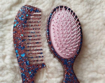 Duo brosse et peigne en résine